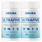 2 Potes Magnésio 5 Mag Ultra Five Concentrado com Bisglicinato, malato, Ltreonina, óxido, cloreto, taurato, 60 Cápsulas 2 Potes Magnésio 5 Mag Ultra Five Concentrado com Bisglicinato, malato, Ltreonina, óxido, cloreto, taurato, 60 Cápsulas