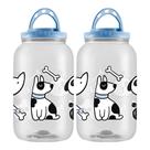 2 Potes Porta Ração Pet 3,6L Multiuso Gato Cachorro Com Alça