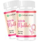 2 Potes Vitamina da Mulher Natural Kit 120 Cápsulas 500mg