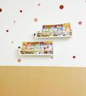 2 Prateleira Infantil para Livros - Dulce Slim Duo 40x10 cm