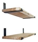 2 Prateleiras 100x20 Multiuso Minimalistas + 2 Pares de Mãos Francesas Industriais
