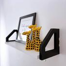 2 Prateleiras decoração infantil safari sala quarto 60x15cm