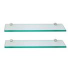 2 Prateleiras Para Banheiro Em Vidro 30x10 cm 2 Prateleiras Para Banheiro Em Vidro 30x10 cm