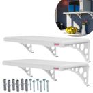 2 Prateleiras Plásticas Pvc Com Suporte 60X30 Cm Astra Branco 25kg PM3