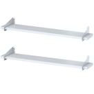 2 Prateleiras Suspensa Estilo Industrial Madeira 60cm FS B