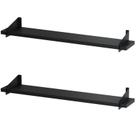 2 Prateleiras Suspensa Estilo Industrial Madeira 60cm FS PP