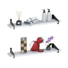 2 Prateleiras Suspensa Estilo Industrial Madeira 60cm UN PB