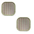 2 Pratos Bandeja Quadrado Jantar em Melamina Resistente 25cm 2 Pratos Bandeja Quadrado Jantar em Melamina Resistente 25cm