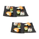 2 Pratos Quadrado Para Servir 22cm 100% Melamina Gourmet Mix 2 Pratos Quadrado Para Servir 22cm 100% Melamina Gourmet Mix