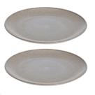 2 Pratos Raso Redondo Cinza 20,5cm Para Lanches Sustentável 2 Pratos Raso Redondo Cinza 20,5cm Para Lanches Sustentável