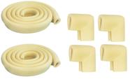 2 Protetor de Quina em U + 1 Kit de Cantoneira U - Creme