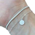 2 Pulseiras Femininas Lacraia e São Bento Prata 925 Legítima
