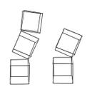 2 Quadradinho Triplo e Duplo Decoração de Mesa em Ferro