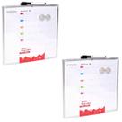 2 Quadro Magnético Lousa p/ Recados Semanal Anotações 29cm