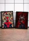2 Quadros Aranha Máscara Neon C/ Vidro e Moldura Preto Tam:A4 2 Quadros Aranha Máscara Neon C/ Vidro e Moldura Preto Tam:A4