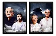 2 Quadros Jiu Jitsu Mestres Kano Maeda Carlos Helio Gracie 2 Quadros Jiu Jitsu Mestres Kano Maeda Carlos Helio Gracie