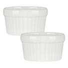 2 Ramekin de Porcelana Classic Branco 8,5x5cm Lyor