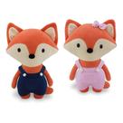 2 Raposas De Pelúcia Plush 30cm Cor Padrão