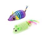 2 Ratinhos de Brinquedo para Gatos Pet com Catnip 7,5cm