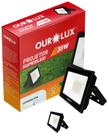 2 Refletor Projetor LED 30w Bivolt Cor da Luz Branco Frio 6500K IP65 Ourolux