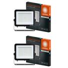 2 Refletores Compact Ledvance 4000k Ip65 200w Preto Bivolt