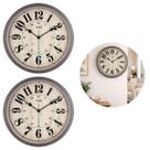 2 Relógios de Parede Redondo Vintage 25cm Decorativo 2 Relógios de Parede Redondo Vintage 25cm Decorativo