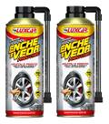 2 Reparador Instantâneo Luxcar Pneu Cheio Enche E Veda