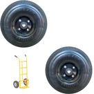 2 Roda Pneu Maciço 4.10 3.50X4 Com Rolete Carrinho de Carga