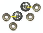 2 Rodas Com 4 Rolamentos