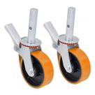 2 Rodas Para Andaimes Tubular Com Trava Em Pu 6x2 350 Kg
