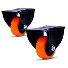 2 Rodizio 3 pol. Fixo polipropileno laranja serie 312 Colson 2 Rodizio 3 pol. Fixo polipropileno laranja serie 312 Colson