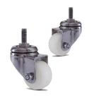 2 Rodizio Inox 2 Pol. Roda Nylon Com Espiga Sem Freio