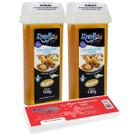 2 Roll-on Cera Depilatória Argan + Papel Depilatório 50 Fls