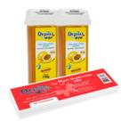 2 Roll-on Cera Depilatória Maracujá + Papel Depilatório 50 f
