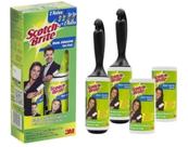 2 Rolo Adesivo Tira Pelo Scotchbrite 3m Roupa Sofa + 2 Refil