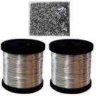 2 Rolo De Arame Aço Inox + 1000 Ilhos Para Apicultura