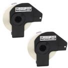 2 Rolo Etiqueta Compativel Uso Brother Dk-1204 C/suporte 17x