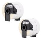 2 Rolos Etiqueta Compativel Uso Brother Dk-1202 Com Suporte