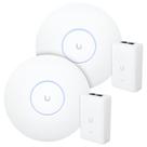 2 Roteadores Wifi 6 Access Point 5.3 Gbps + 2 Injetores Poe+ 2 U6 Pro Ubiquiti Com 2 Fontes 48v30w