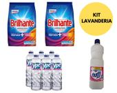 2 Sabão em Pó Brilhante + 6 Detergente Ypê 500ml + 1 Alvejante sem Cloro 1L