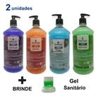 2 Sabonete Líquido Grande 1 Litro Orquídea Jabuticaba Erva Doce Pitanga Açai Flor Algodão - Envio Já