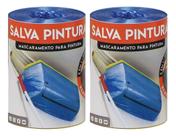 2 Salva Pintura 0,55cm X 20m Revestimento Com Fita - Salvabras