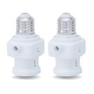 2 Sensor Fotosoquete 4 Em 1 Fotocélula Temporizador Bivolt E27 Acende Noite Apaga Dia Automático Luz
