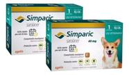 2 Simparic Antipulga Carrapatos 40mg Cães Cão 10 Á 20 Kg 2cp Cor:Azul