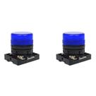 2 Sinaleiro LED Steck Luminoso Azul SLLSL4 Max Botton