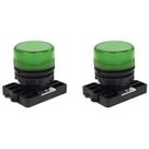 2 Sinaleiro LED Steck Luminoso Verde 12V - 380V SLLSL2