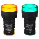 2 Sinaleiro Monobloco Led 22mm 127/220v Ad22 Amarelo e Verde