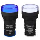 2 Sinaleiro Monobloco Led 22mm 127/220v Ad22 Azul e Branco
