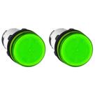 2 Sinaleiro Verde 22mm Para Lâmpada Ba9s 250v Schneider