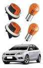 2 Soquete Pisca Dianteiro + 2 Lâmpada Laranja Ford Focus